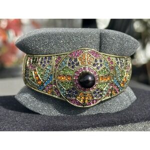 NIB Heidi Daus Multicolor Round bracelet cuff bangle Size small